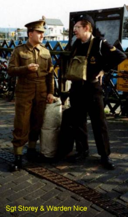 [A soldier and an ARP warden]